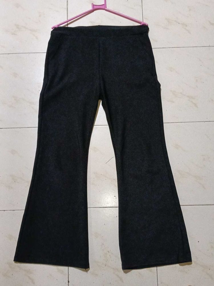 Dark Wash Flared Trousers