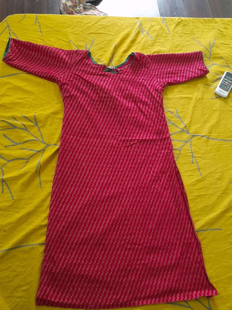 Pink Striped Kurti