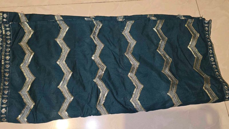 Elegant Teal Dupatta with Sequins