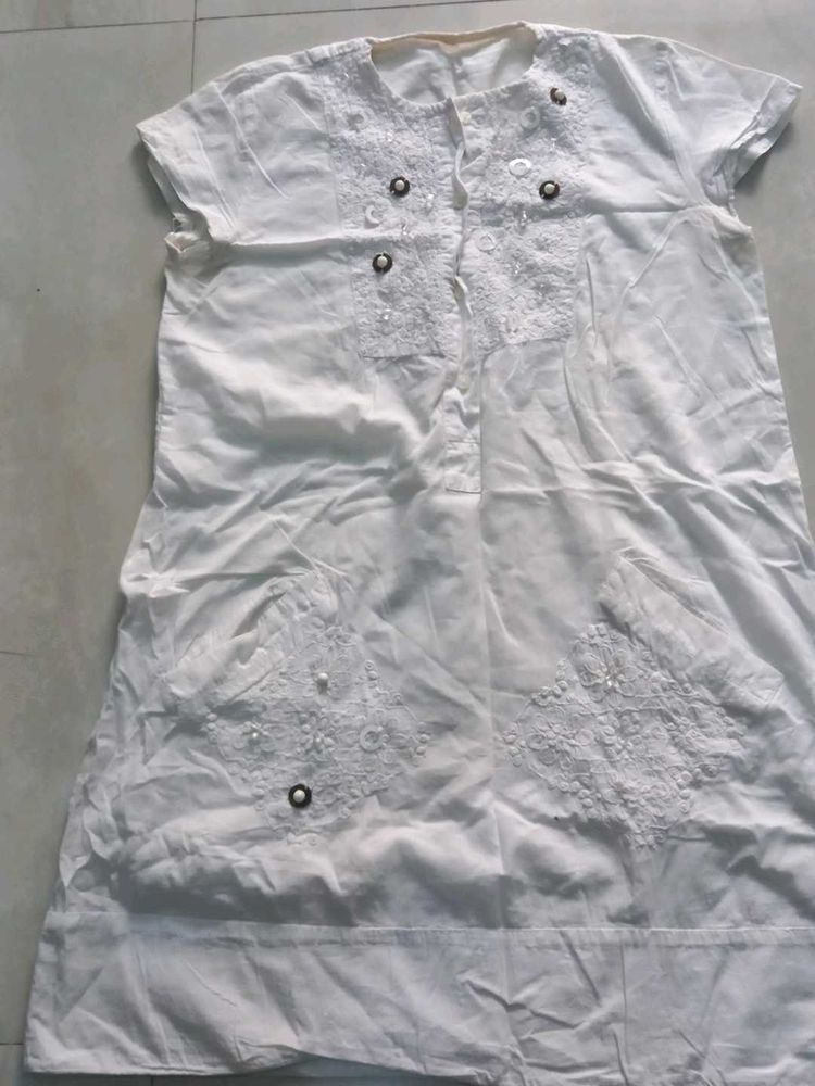 White A Line Dress 36×32