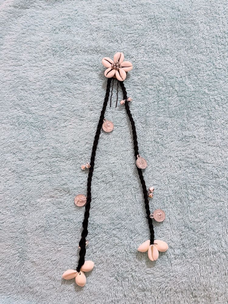 Boho Shell &amp; Coin Hair Clip