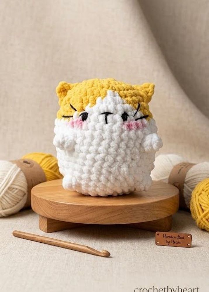 Handmade Crochet Cat Plush Toy