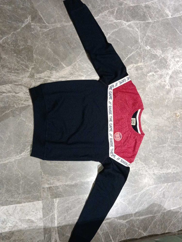 kid's Navy &amp; Red Sweatshirt