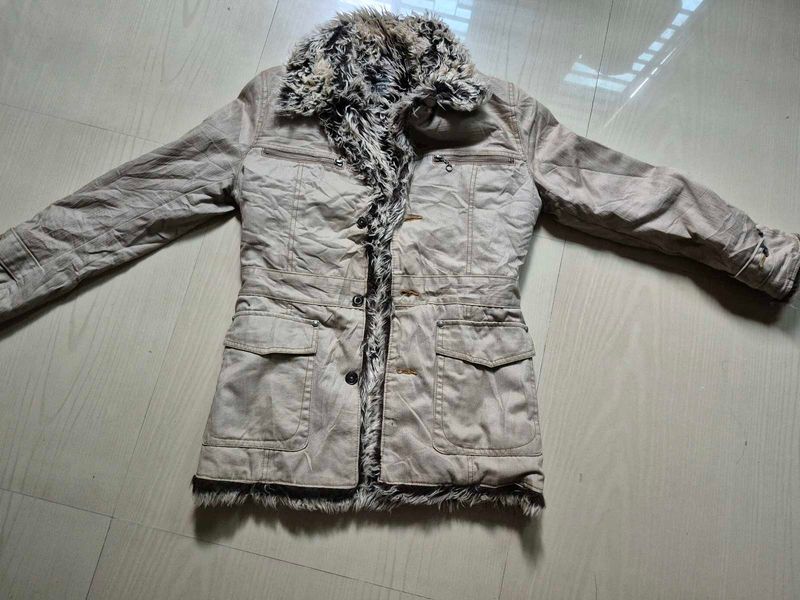 Faux Fur Hooded Winter Parka Jacket for Women