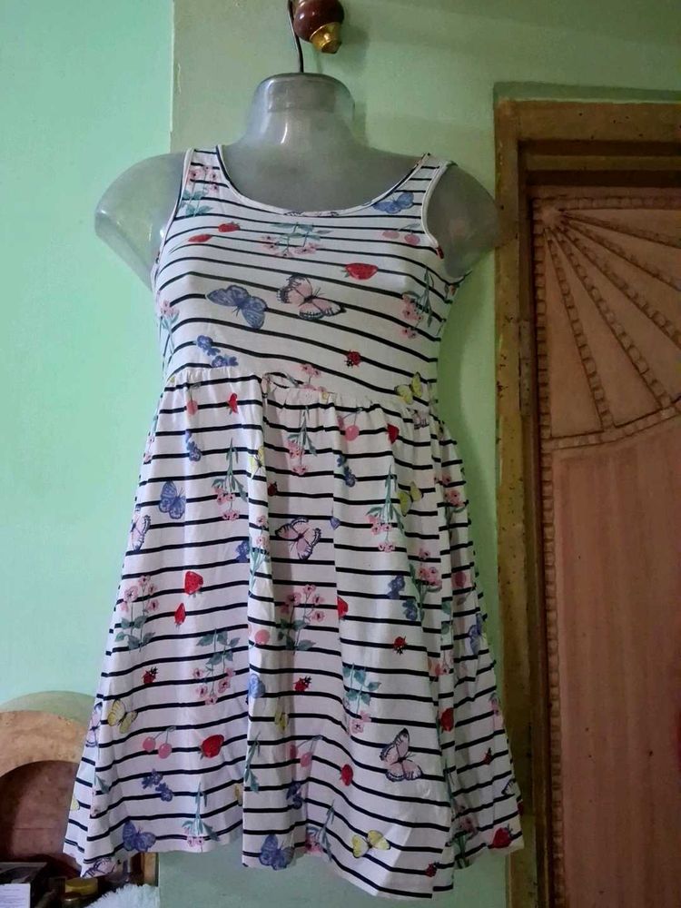 Chic Butterfly Print Mini Dress