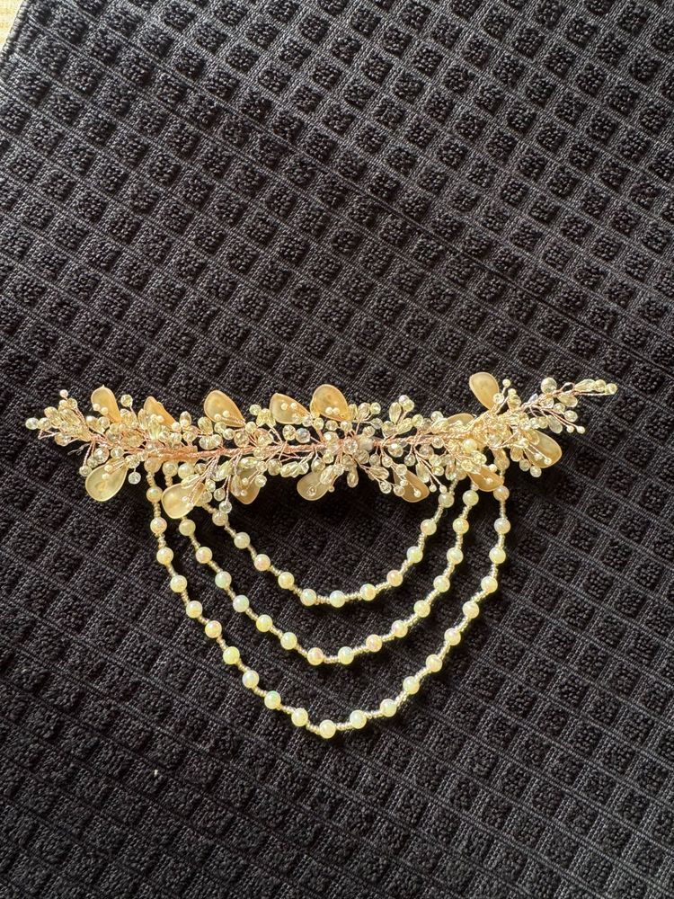 Pearl &amp; Crystal Floral Hair Vine