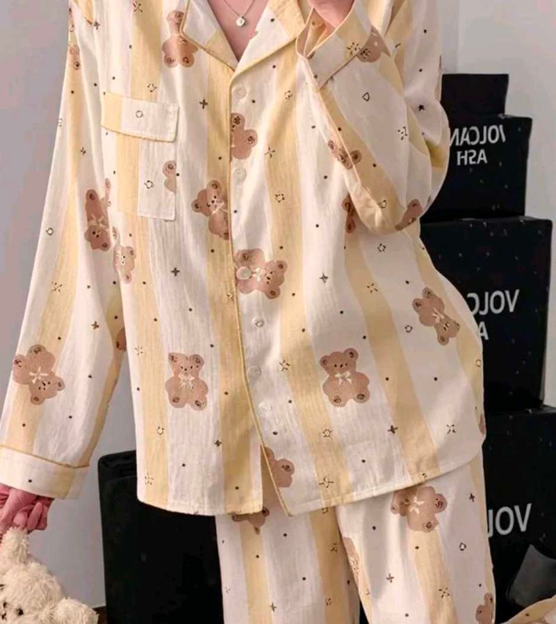 Cute Teddy Bear Pajama Set