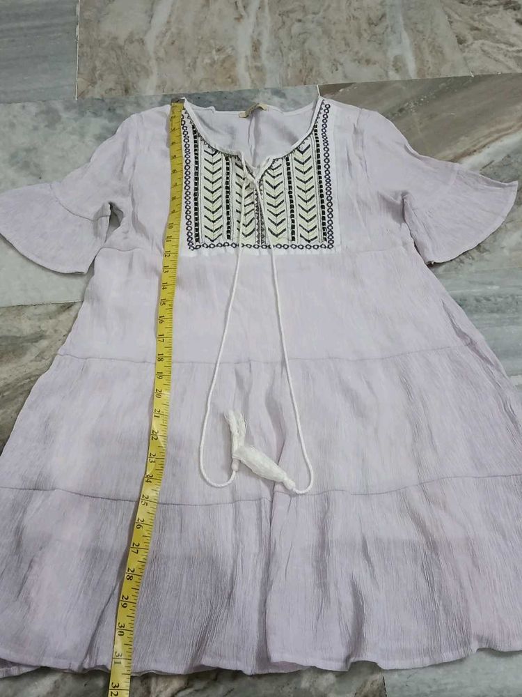 Boho Tiered Embroidered Kurta