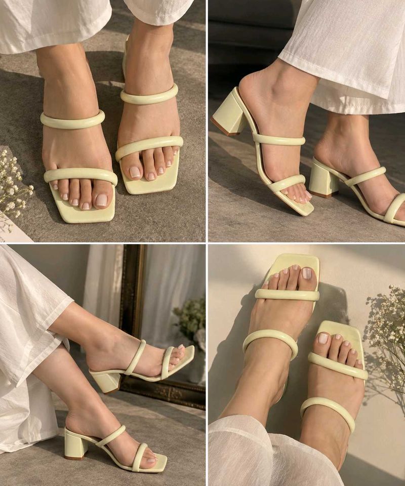 N. Chic Pastel Block Heel Mules