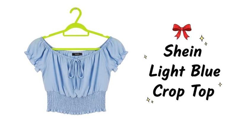 Shein Light Blue Crop Top
