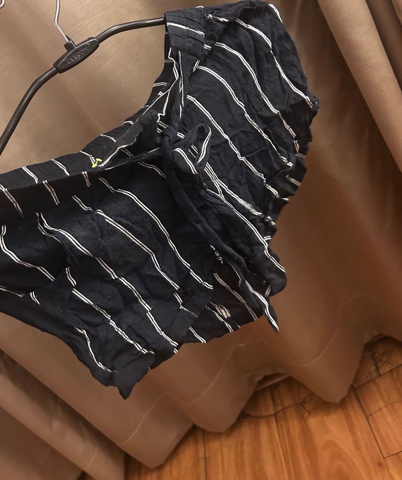 Striped Navy Blue Top