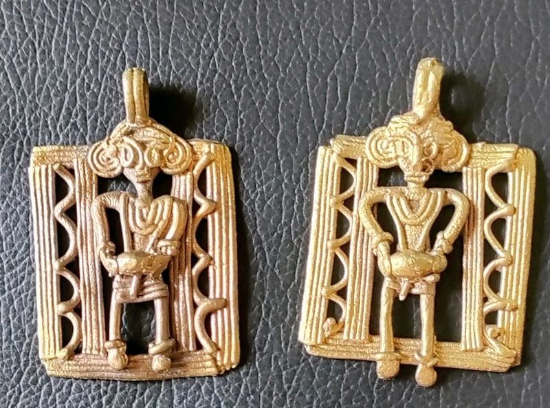 Shantiniketan 's Tribal  Dokra Pendants