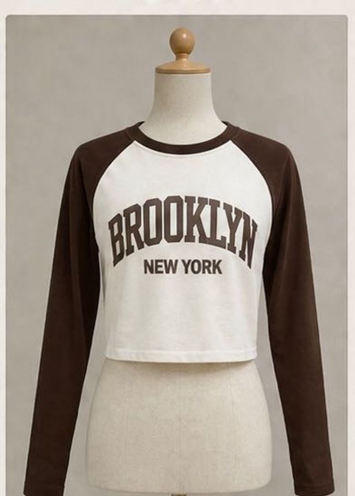 Retro Brooklyn New York Crop Top
