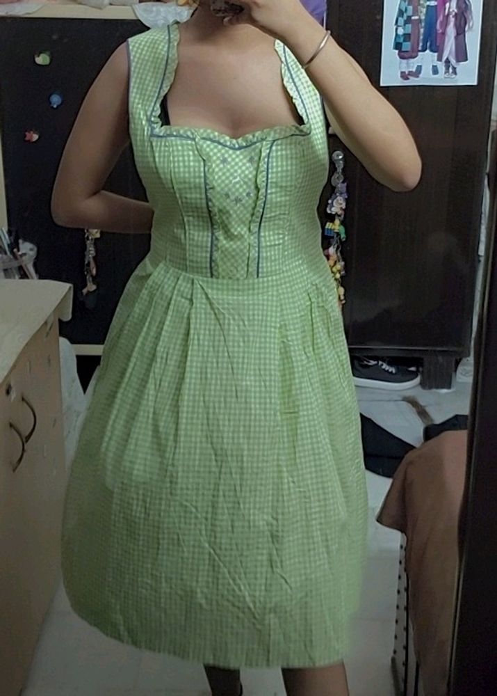 Vintage Cottage Green Dress