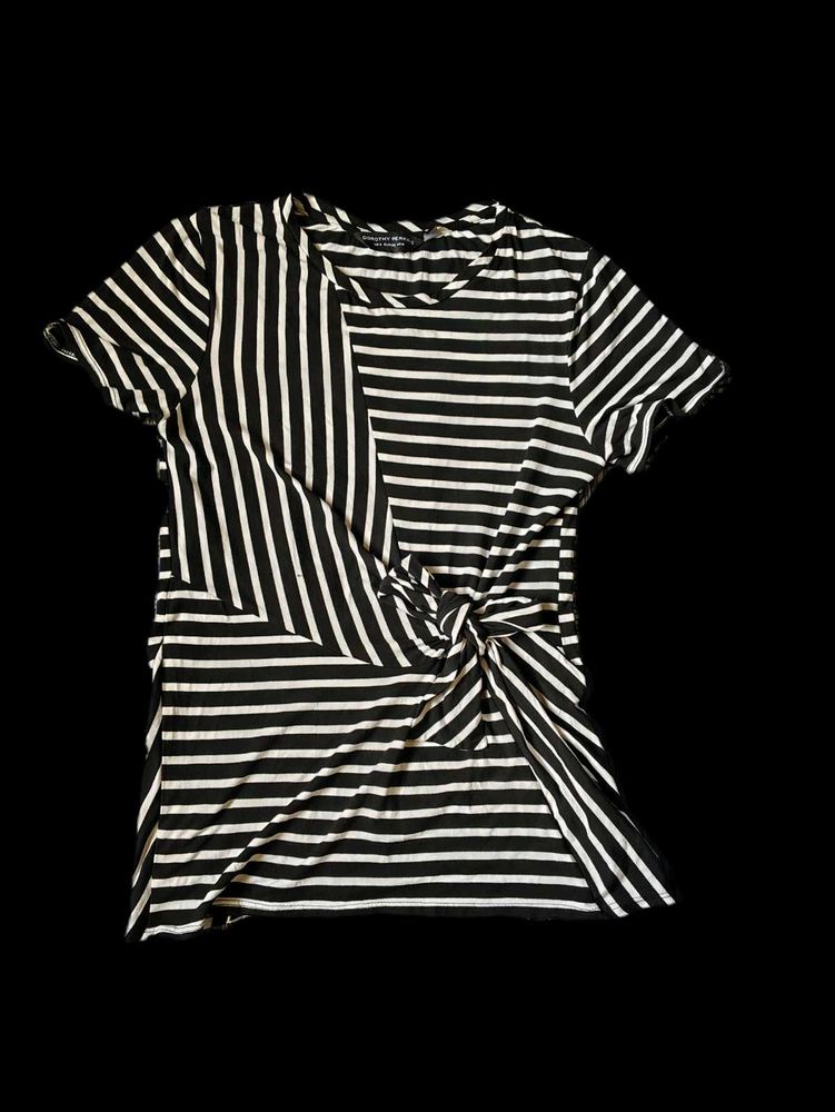 Black and White Striped Top