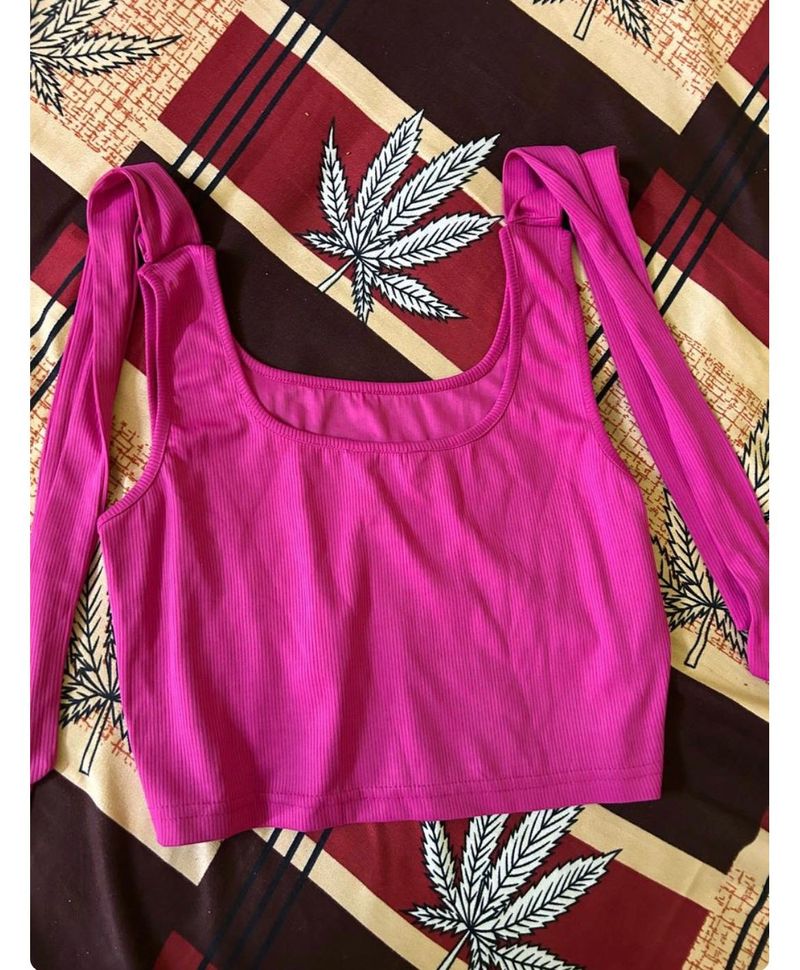 Striped Knit Crop Top