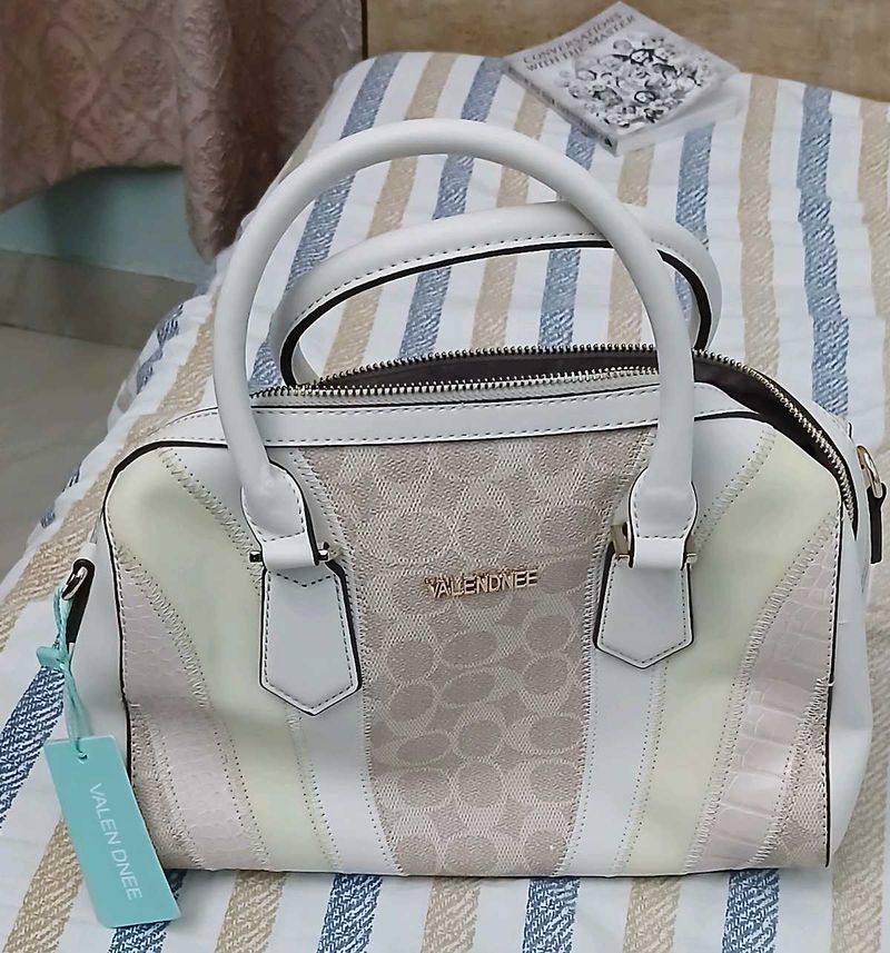 Stylish Patchwork Barrel Bag - New with Tag