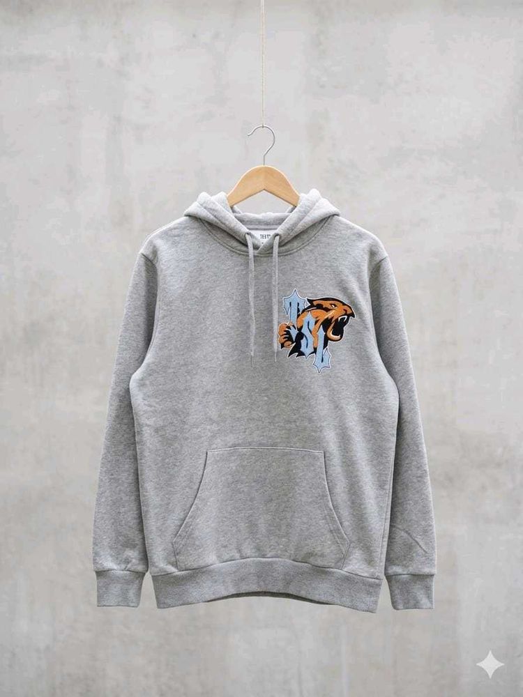 Grey Tiger Graphic Hoodie