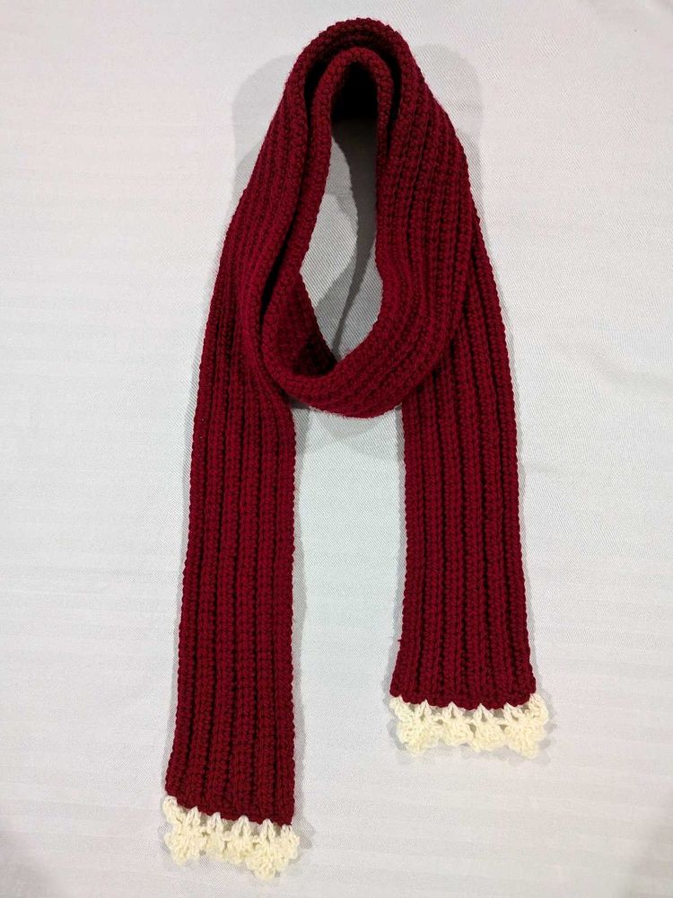 Crochet Mikasa Scarf with lace detailing