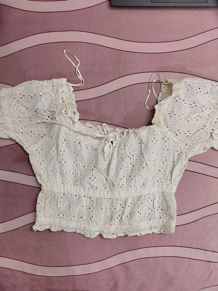 White Crop Top