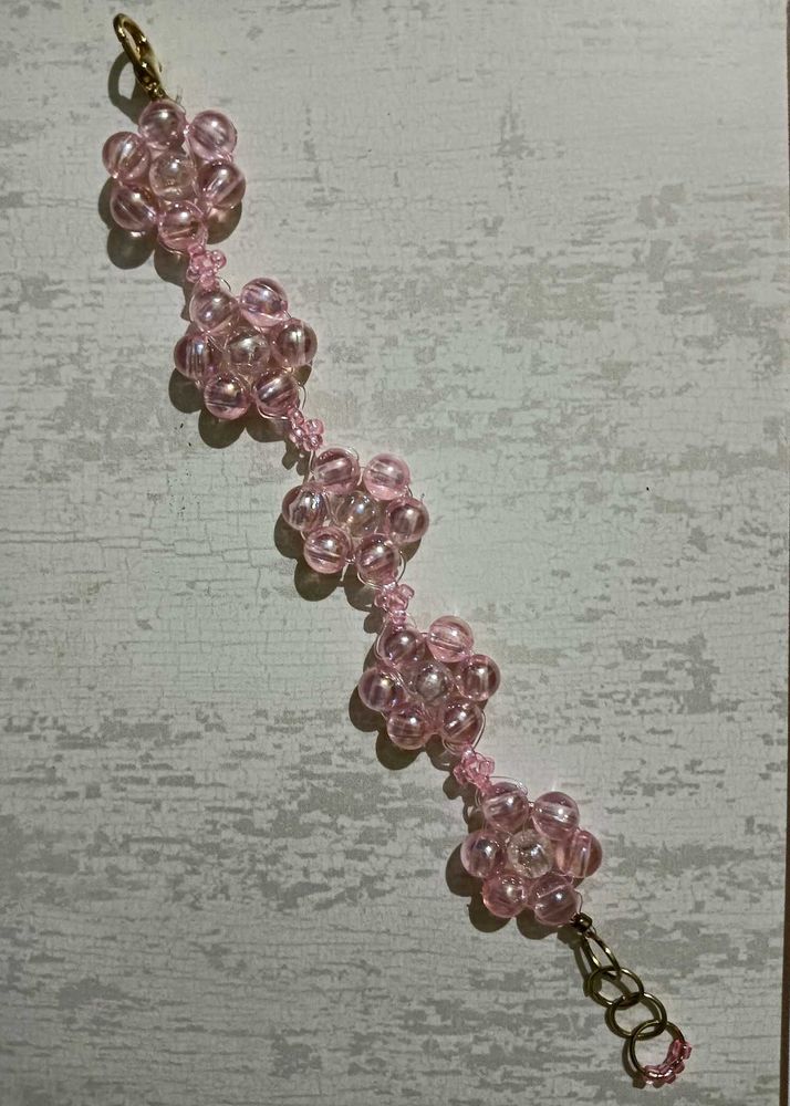 Charming Pink Beaded Bracelet