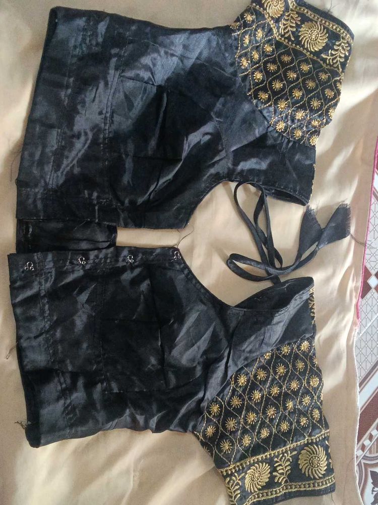 Elegant Black Embroidered Blouse