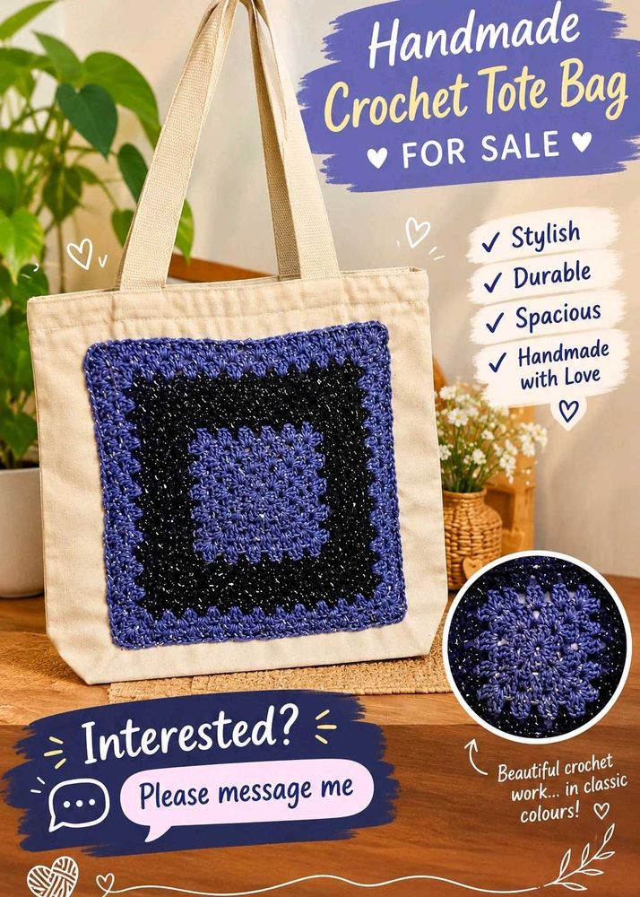 Handmade Crochet Tote Bag