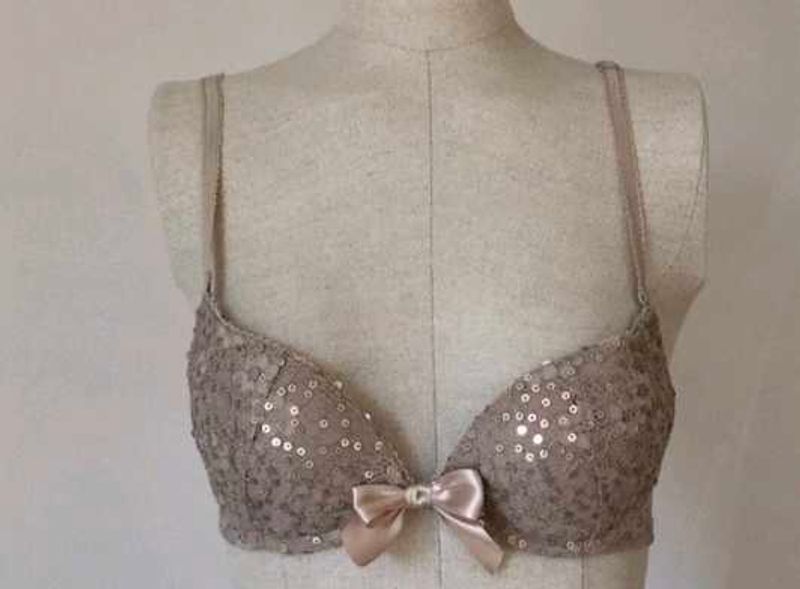 Sparkling Sequin Bra with Bow Detail
