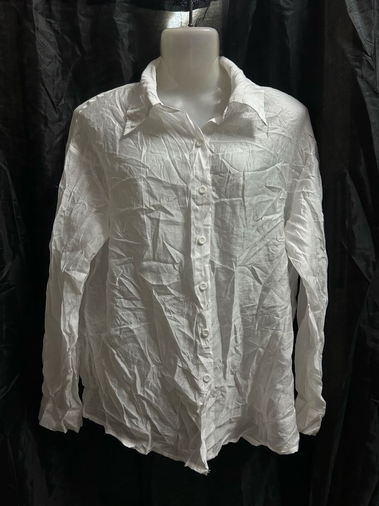 Classic White Button-Up Shirt