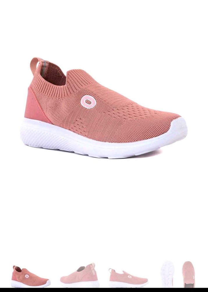 Khadims Pink Slip-On Sneakers