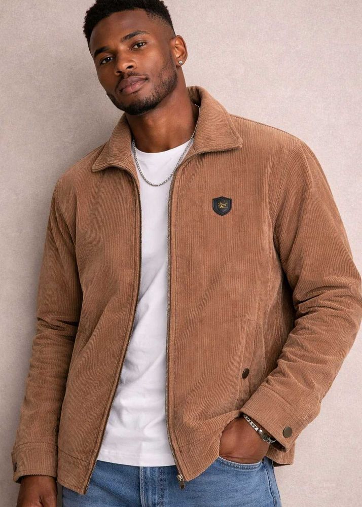 Men's Corduroy Casual Jacket, M Size