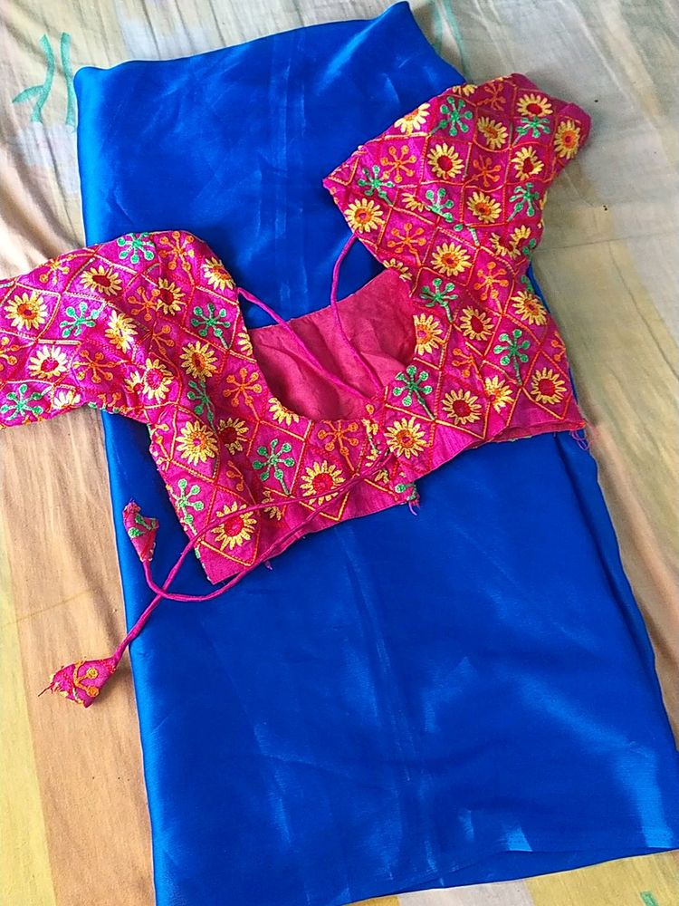 New Sare With Stiched Blouse