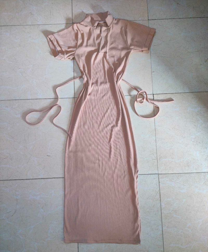 Elegant Light Pink Midi Dress🩰🥃🍸🤌🏇