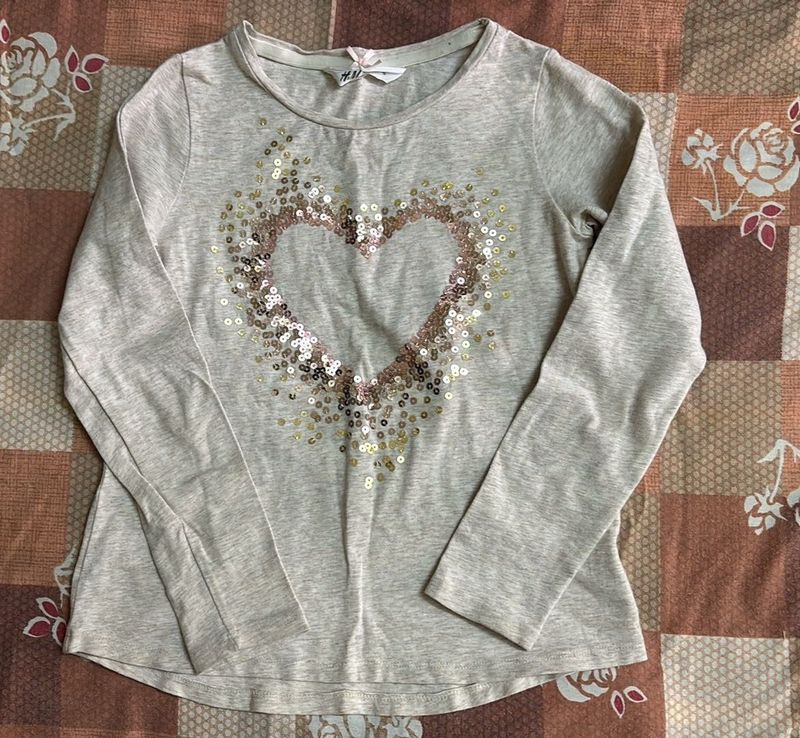 Cute Heart Print Top