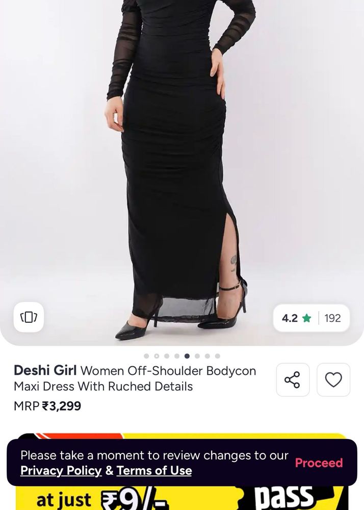 Black Off-Shoulder Ruched Maxi Dress