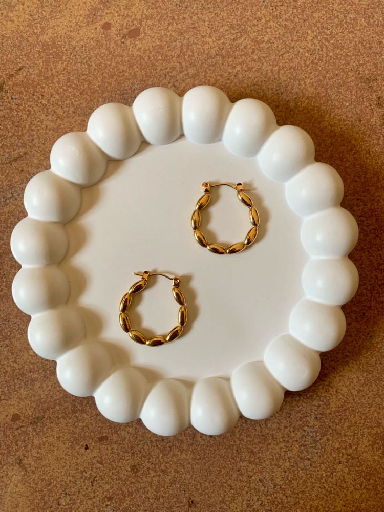 Gold Twisted Hoop Earrings