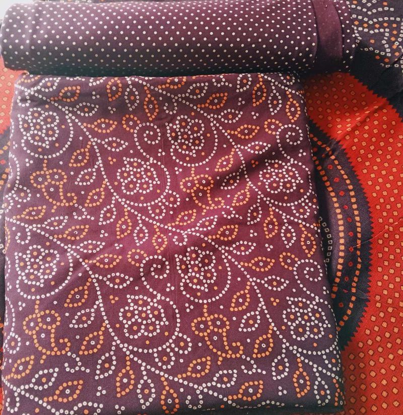 Designer Bandhani Print Dress Material