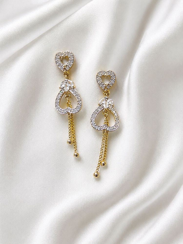Elegant Heart Drop Earrings