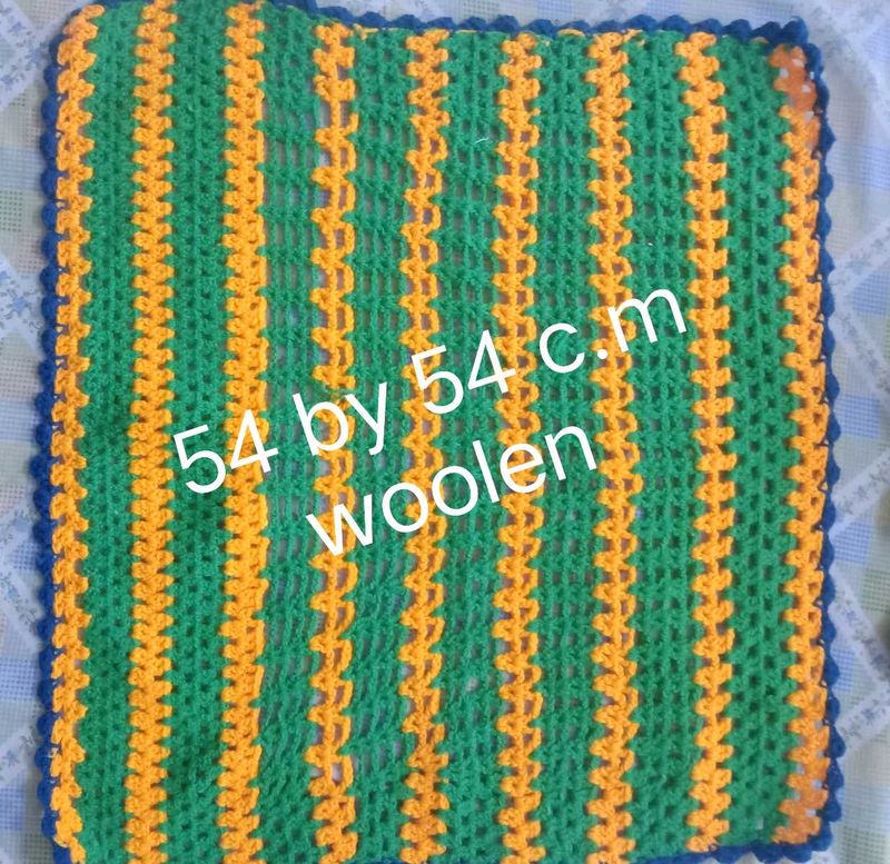 hand made crochet woollen table mat