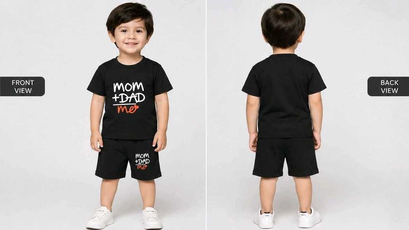 New Unused Kids Black T-Shirt &amp; Shorts  Set | Blac