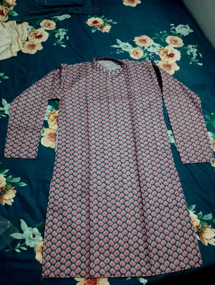 Men's Pure Cotton Printed Kurta