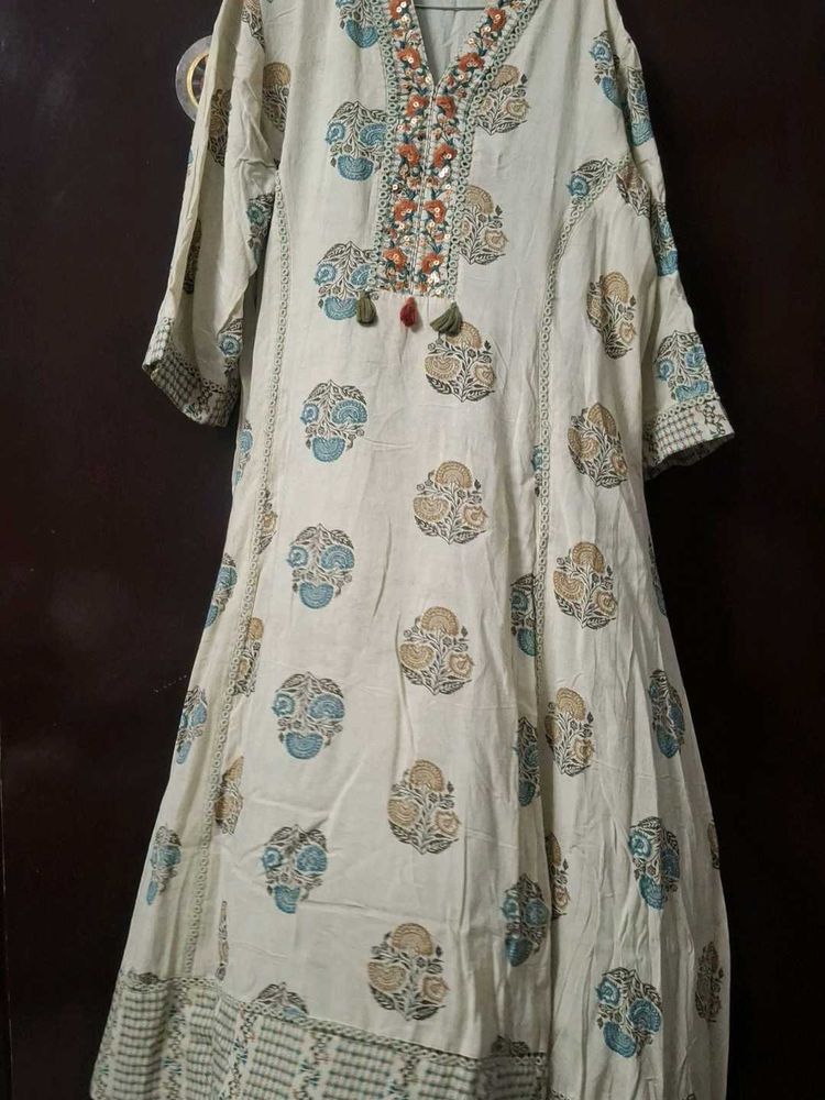 Floral Print Ethnic Dress