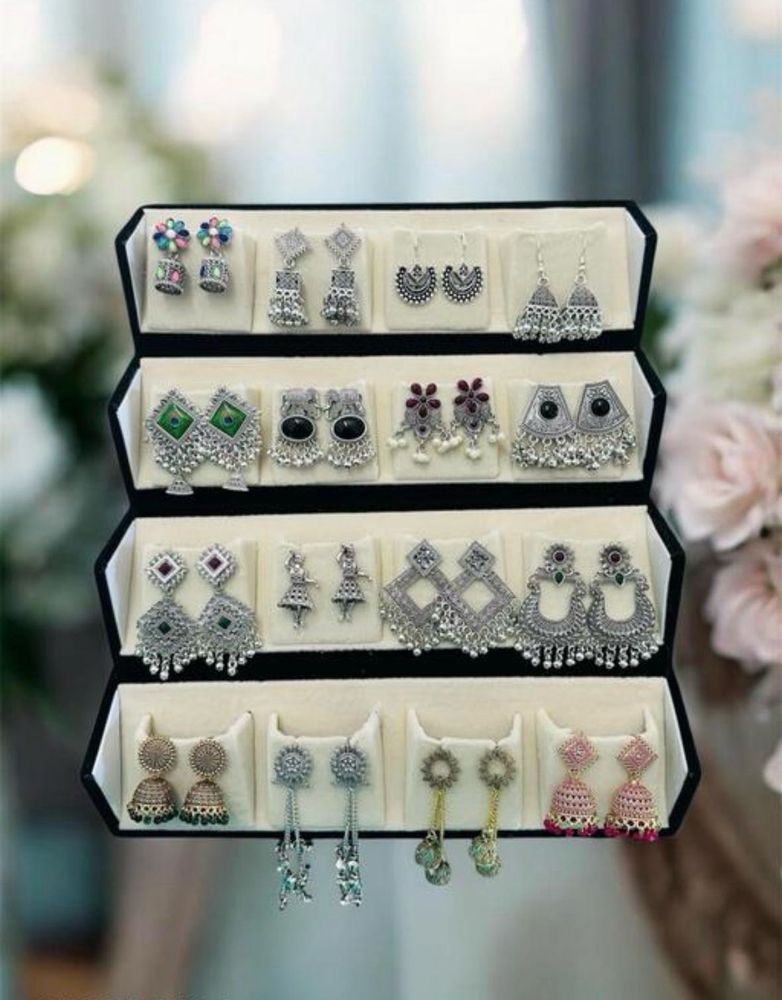 Ethnic Earrings Set with box