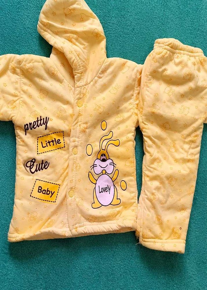 Cute Yellow Baby Bunny sweater Set