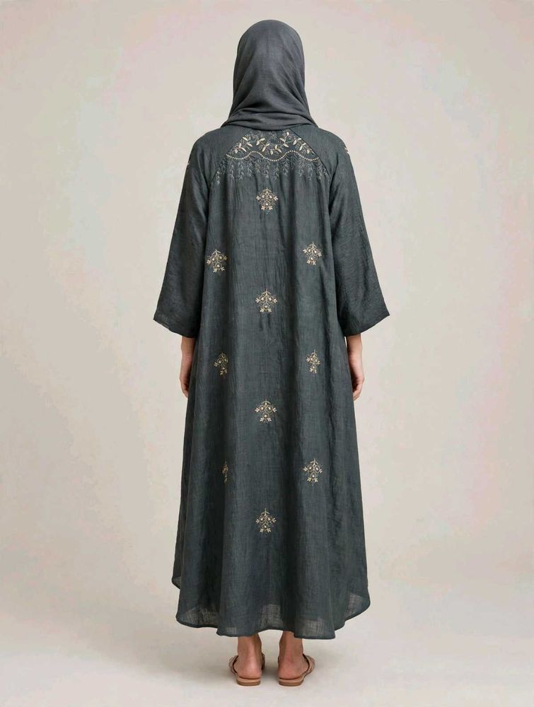 Embroidered Abaya Style Gown