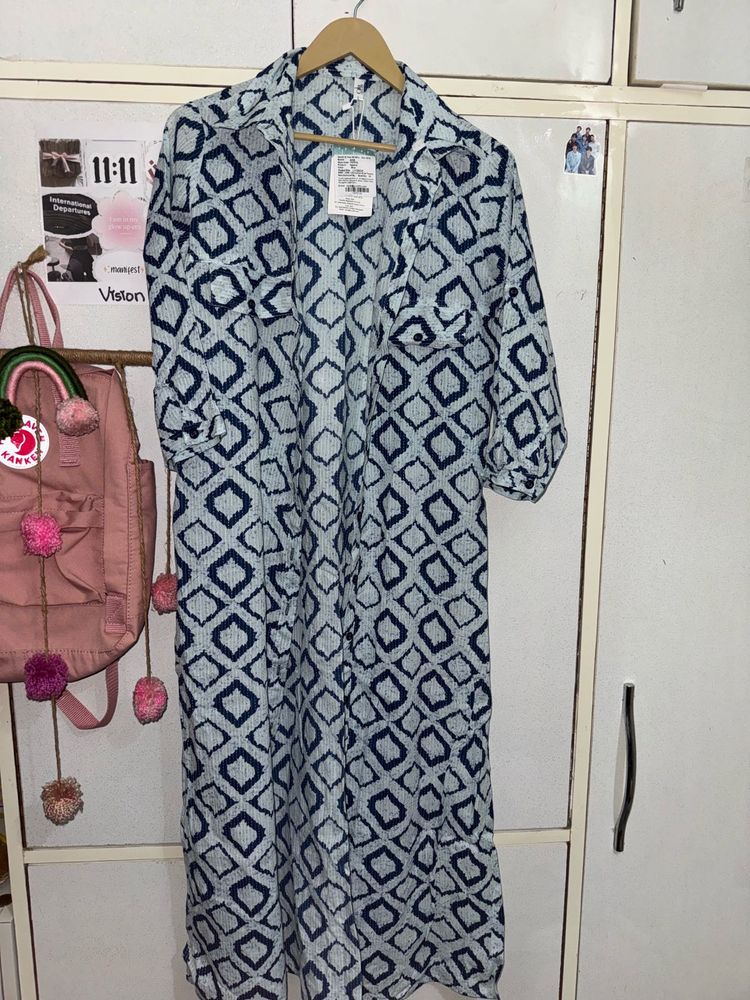 Boho Geometric Print Kimono