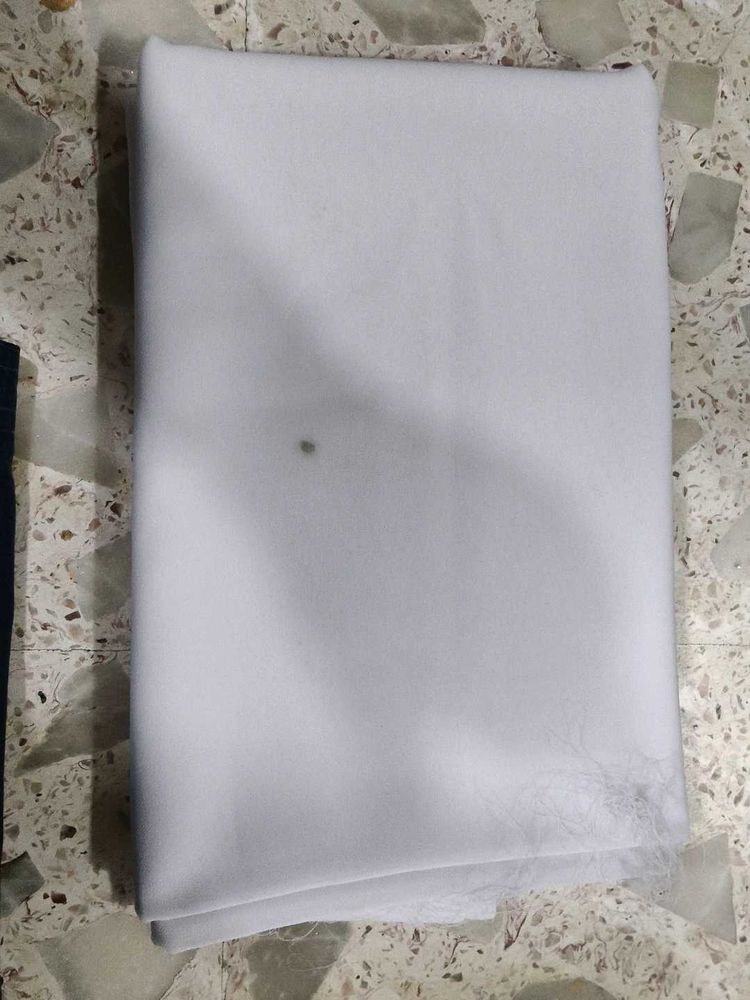 2 meter White Dress Material Fabric