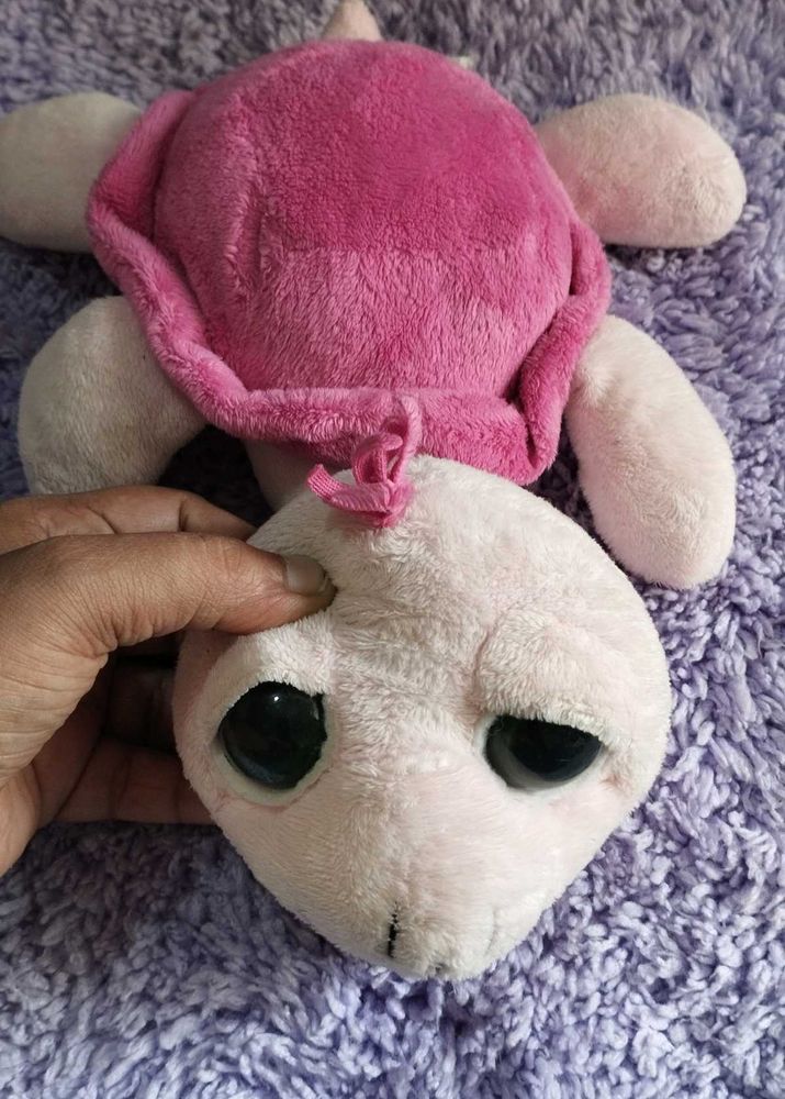 Pink &amp; White Turtle Plush