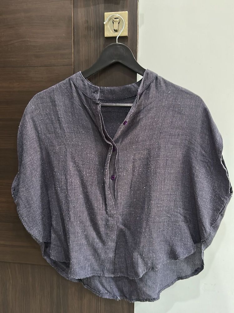 Stylish Women's Grey Tunic Top