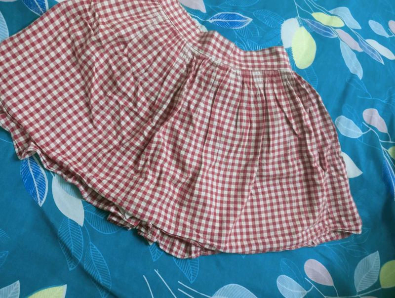 Cute Red Gingham Skirt